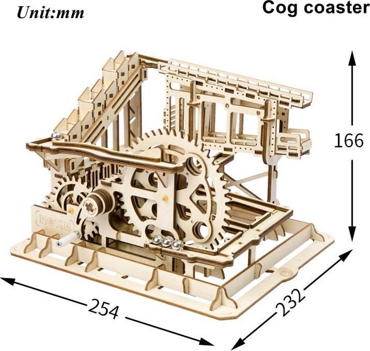 Houten 3D puzzel voor volwassenen | Tandwiel achtbaan | Vrije tijd | Ontspanning | Tot rust komen | Robotime | Model bouwpakket | By You-Home.nl